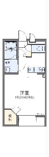 レオネクストリバー(1K/1階)の間取り写真