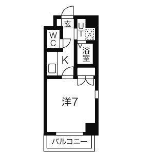セントラル ウイング(1K/5階)の間取り写真