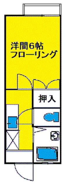 第2コーポ邦(1K/1階)の間取り写真