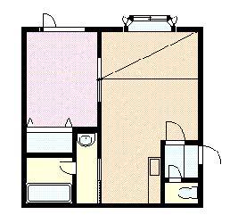 パークアベニュー新富(1LDK/2階)の間取り写真