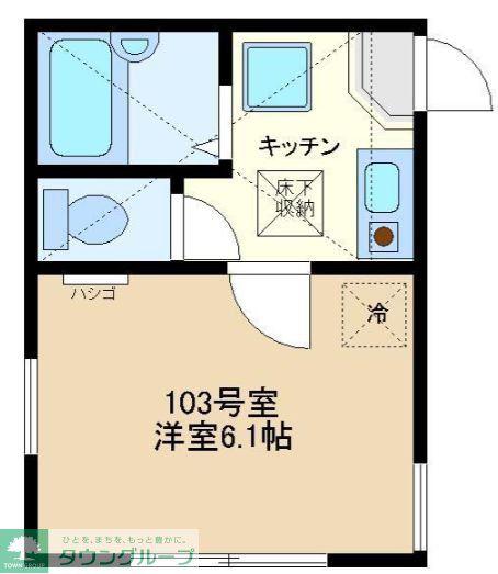 FELICE(1K/1階)の間取り写真