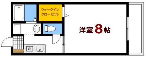 緑荘(1K/1階)の間取り写真