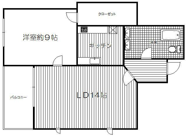 VIEW TAKANAWA(1LDK/1階)の間取り写真