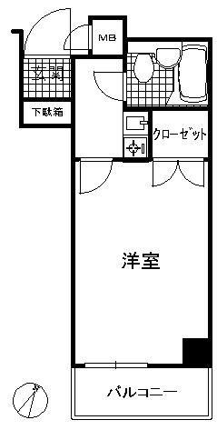 ライオンズマンション新子安第2(1K/5階)の間取り写真