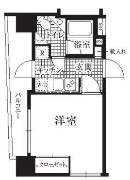 HF銀座レジデンス(1K/2階)の間取り写真