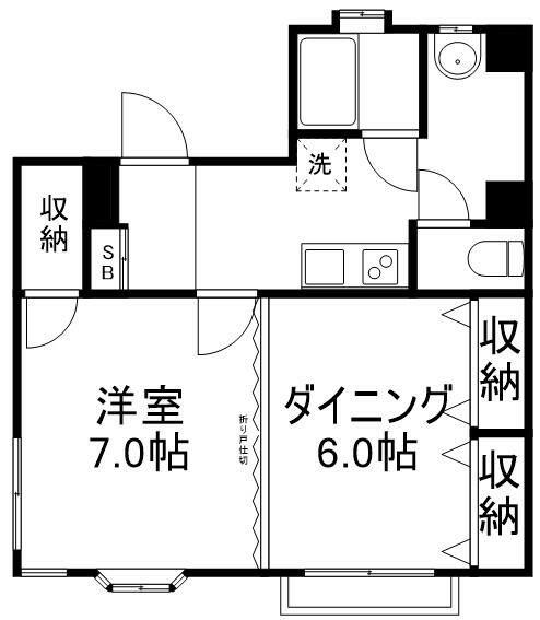 サンライズ吉巳五号館(2K/2階)の間取り写真
