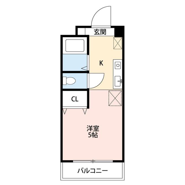 マルシェ書写(1K/3階)の間取り写真