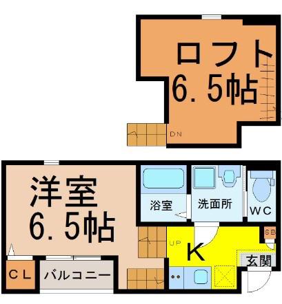 ESPACIO今池(1SK/1階)の間取り写真