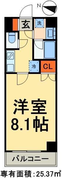 パストラル田端(1K/4階)の間取り写真