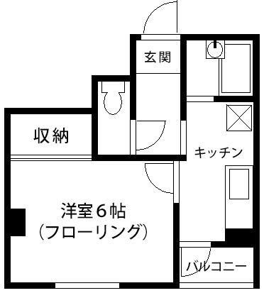 KRDビル(1K/3階)の間取り写真