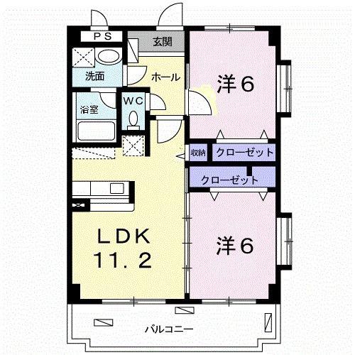 MSVILLA.あがりはま(2LDK/2階)の間取り写真