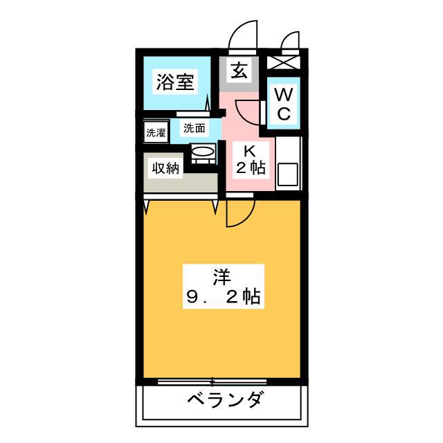御嵩サンクチュアリA(1K/1階)の間取り写真