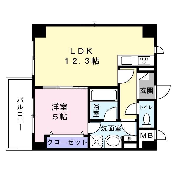 OWLSTYLE KANDACHO(1LDK/8階)の間取り写真