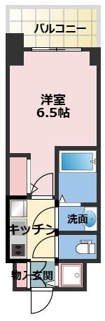 ARCOBALENO OSAKA FUSE旧S-RESIDENCE(1K/6階)の間取り写真