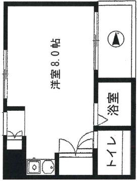 センエイ谷四(ワンルーム/2階)の間取り写真