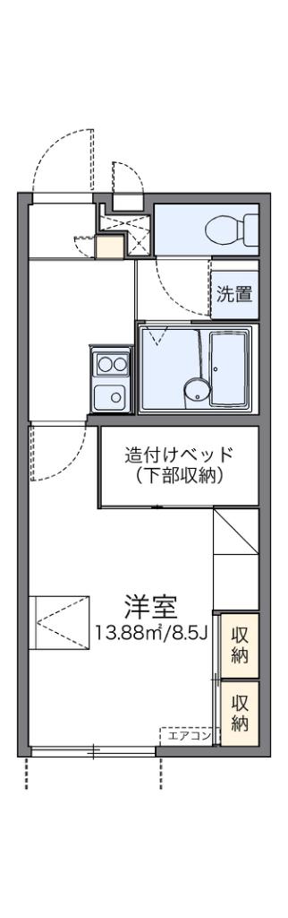 レオパレス神田堀(1K/2階)の間取り写真
