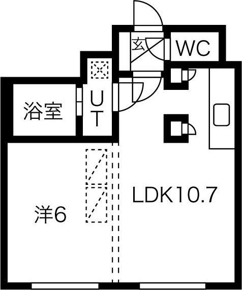 PROGRESS(1LDK/3階)の間取り写真
