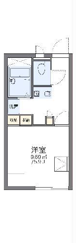 レオパレスさくら(1K/1階)の間取り写真