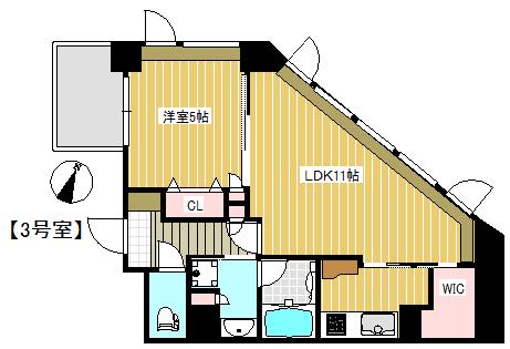 グランビュー青葉通(1LDK/4階)の間取り写真
