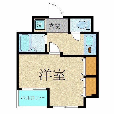 プレール市ヶ谷納戸町(1K/6階)の間取り写真