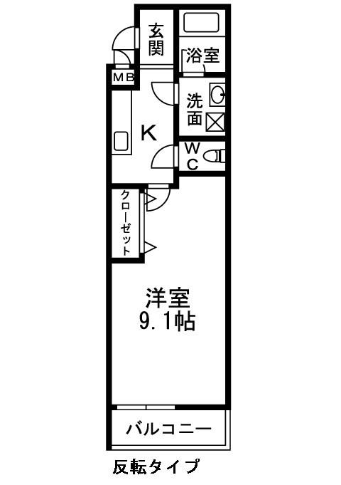 フジパレス光南町(1K/1階)の間取り写真