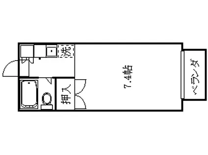 後藤ハウス(1K/1階)の間取り写真
