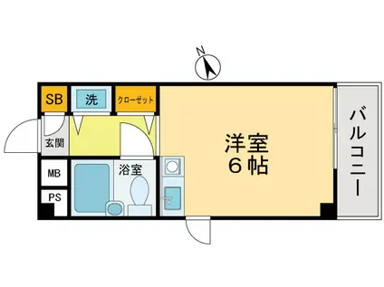アカンサスシティーハイム(ワンルーム/3階)の間取り写真