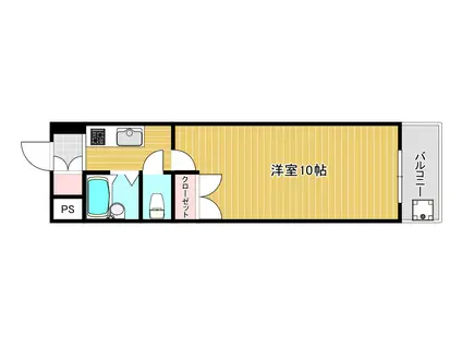 ウインズ三萩野(1K/4階)の間取り写真
