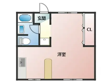 メゾンベル名高(ワンルーム/2階)の間取り写真