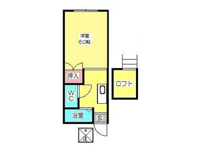 リゾートイン大宮(1K/2階)の間取り写真