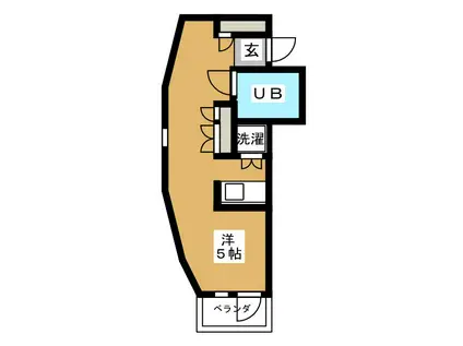 ベルハイツ荻窪(ワンルーム/3階)の間取り写真