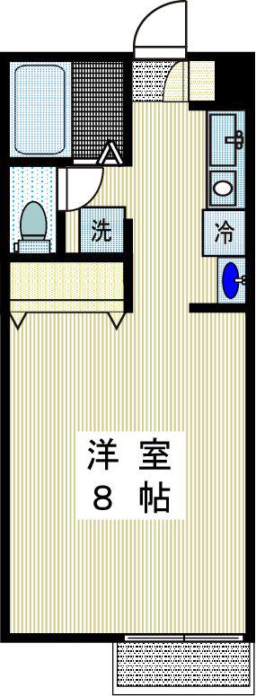 エスポワール向ヶ丘(1K/1階)の間取り写真