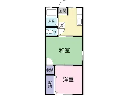 リ・ジュアン(2K/1階)の間取り写真