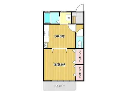 サンプロムナード(1DK/1階)の間取り写真