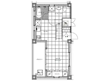ウィンドミル21(1LDK/3階)の間取り写真