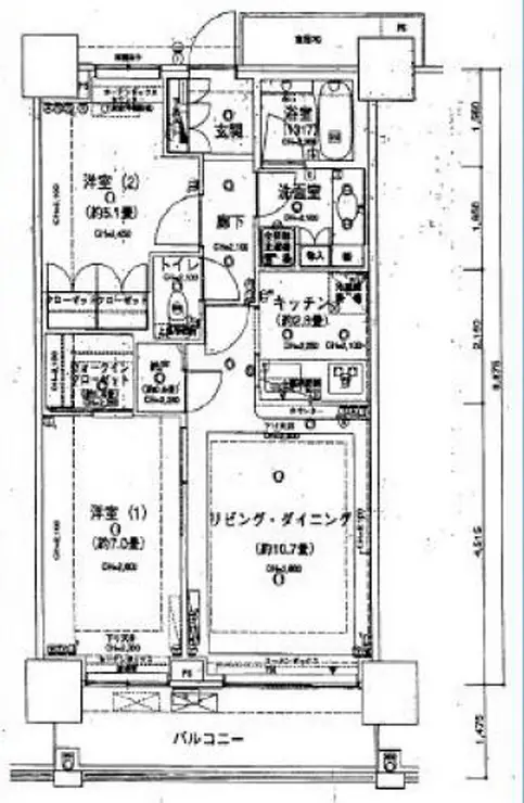 ベイクレストタワー 20階階 間取り