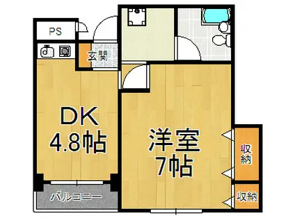 オフィス夙川(1LDK/2階)の間取り写真