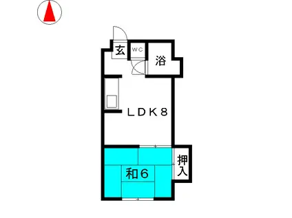 アベマンション(1LDK/2階)の間取り写真