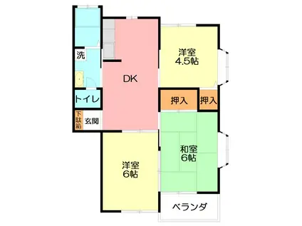 コーポグレイスYAMAGUCHI(3DK/2階)の間取り写真