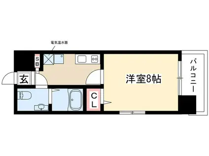 プレサンスMIU新栄(1K/6階)の間取り写真