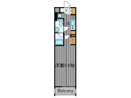 アイル川崎ステーションプラザ(1K/11階)の間取り写真