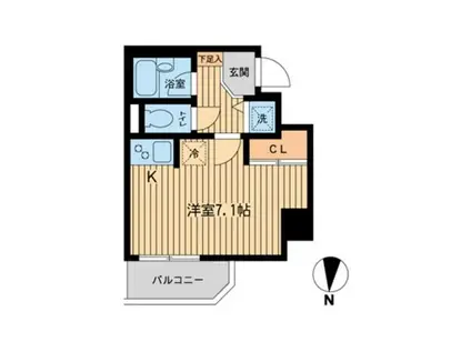 ジョイシティ住吉II(ワンルーム/5階)の間取り写真
