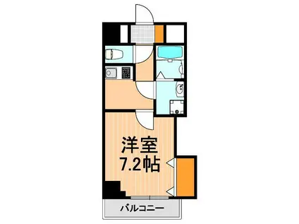 シエロ西竹の塚(1K/8階)の間取り写真