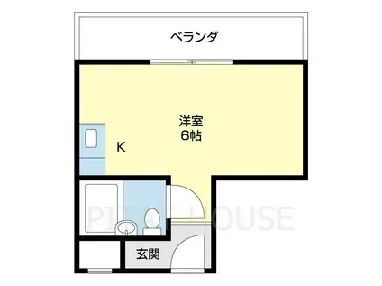 石井ビル(ワンルーム/3階)の間取り写真