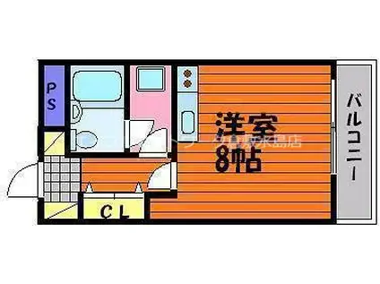 ヴェルサーチにわせ(ワンルーム/2階)の間取り写真