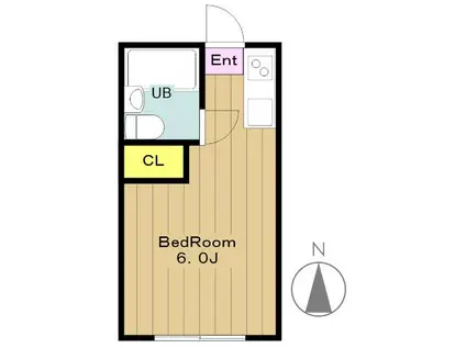コーポヒジサカ(ワンルーム/2階)の間取り写真