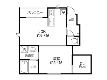 EVER LIFE 北本荘(1LDK/1階)の間取り写真