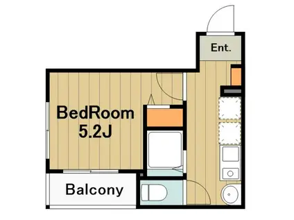 メルディア矢部(1K/2階)の間取り写真