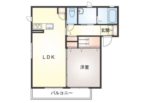 プランドール(1LDK/1階)の間取り写真