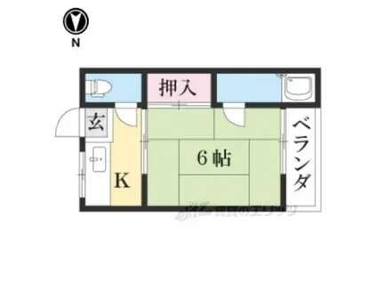 遠藤マンション(1K/2階)の間取り写真